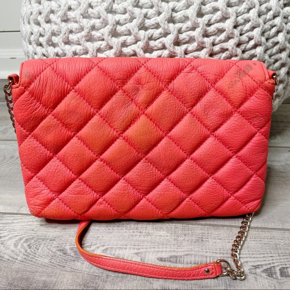 Kate Spade Gold Coast Meadow Quilted Leather Shoulder Bag Coral - Picture 3 of 10
